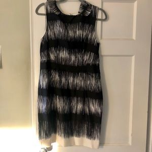 Banana Republic Black & White Silk Dress